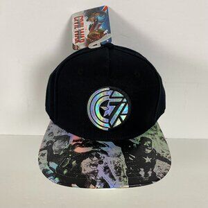 NWT Captain American Civil War Snapback Hat Marvel Comics